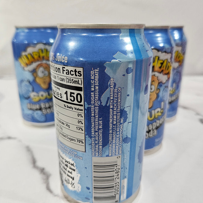 Warheads Blue Raspberry Soda 355ml