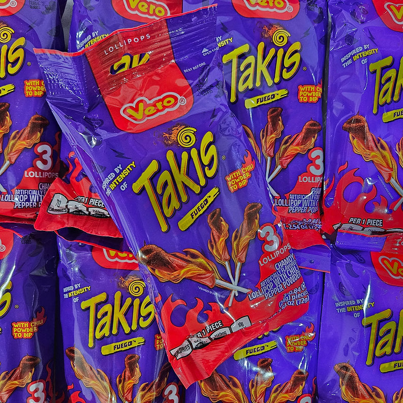 Vero Takis Fuego Lollipops 3 Pack (Seconds)