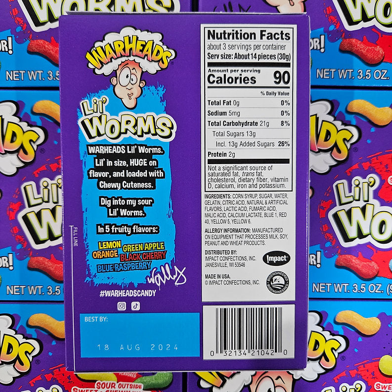 Warheads Lil' Worms 99g