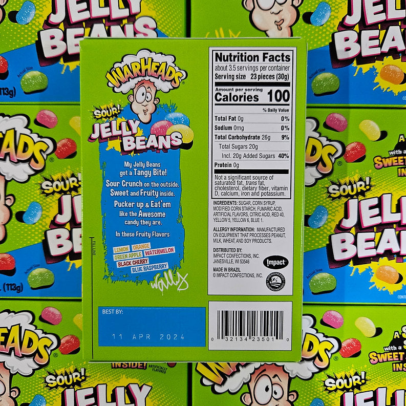 Warheads Jelly Beans 113g